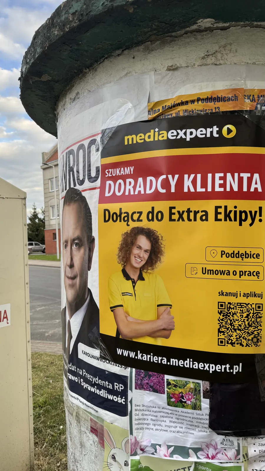 Plakatowanie Drezdenko - realizacja: Media Expert - rekrutacja Doradcy Klienta (multi-miasto)