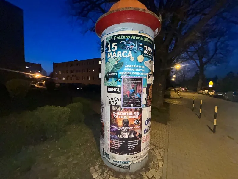 Plakatowanie Gliwice - realizacja: Mecz Górnik Zabrze vs Cracovia