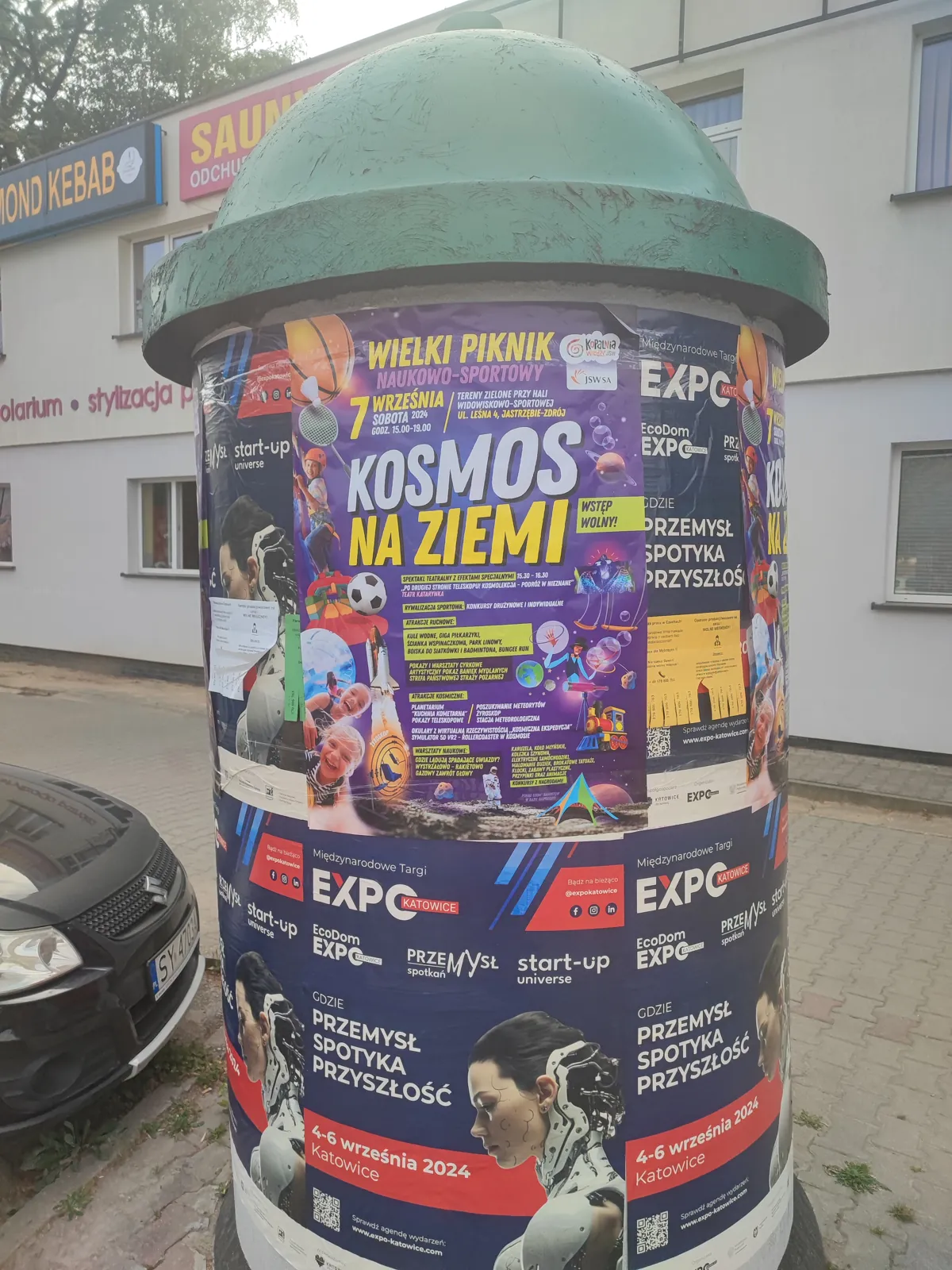 Plakatowanie Jastrzębie-Zdrój - realizacja: Piknik Naukowo-Sportowy