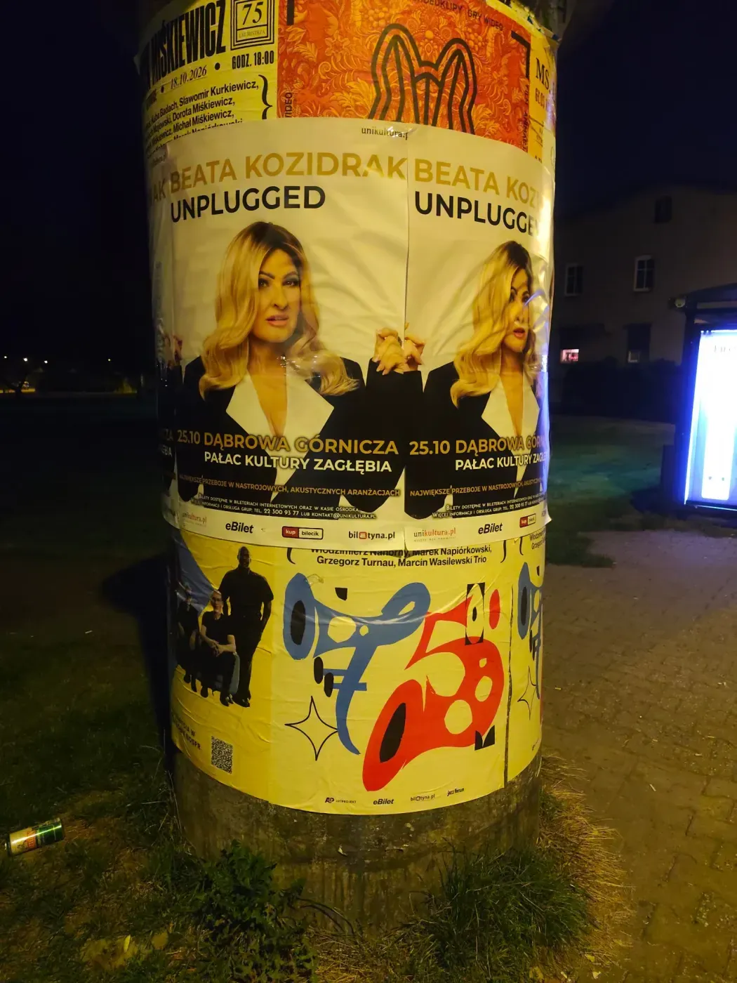 Beata Kozidrak Unplugged - plakatowanie w Katowicach