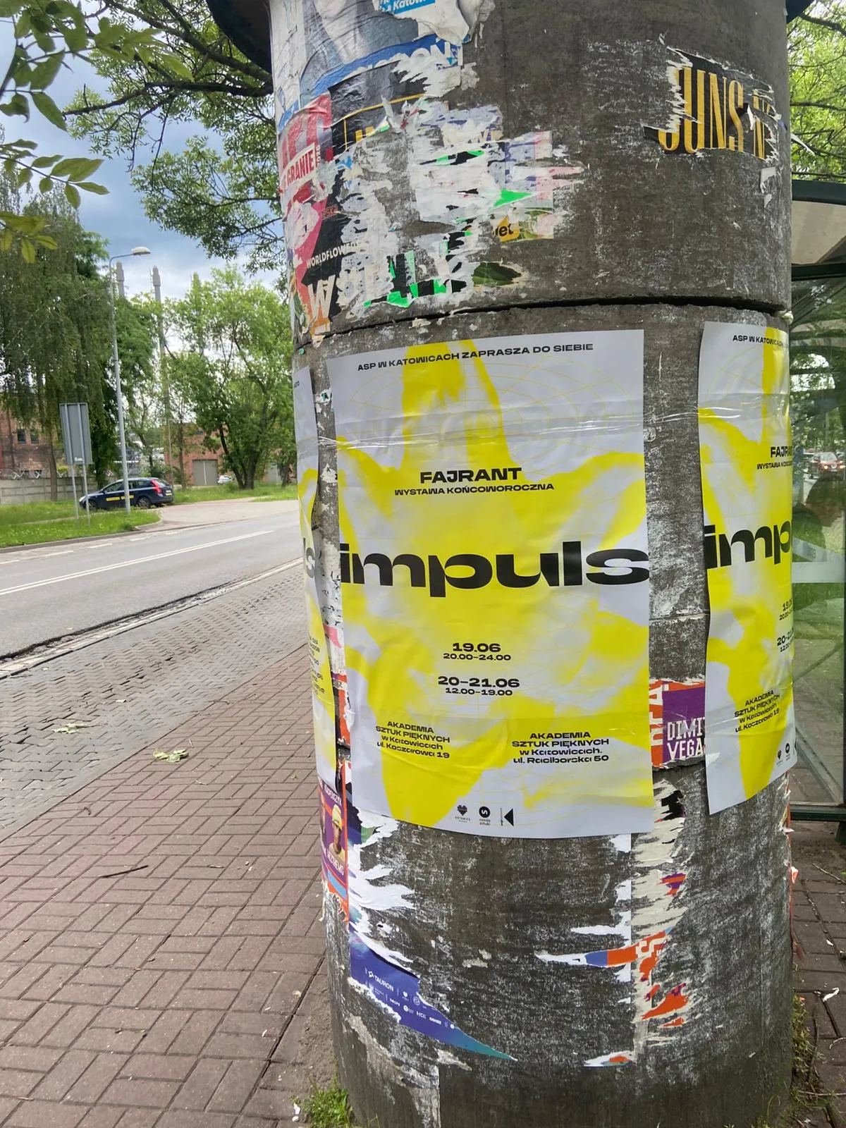 Plakatowanie Katowice - realizacja: Impuls Festival