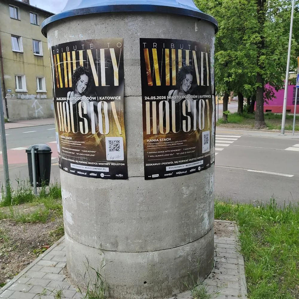 Plakatowanie Katowice - kampania koncertu Tribute to Whitney Houston