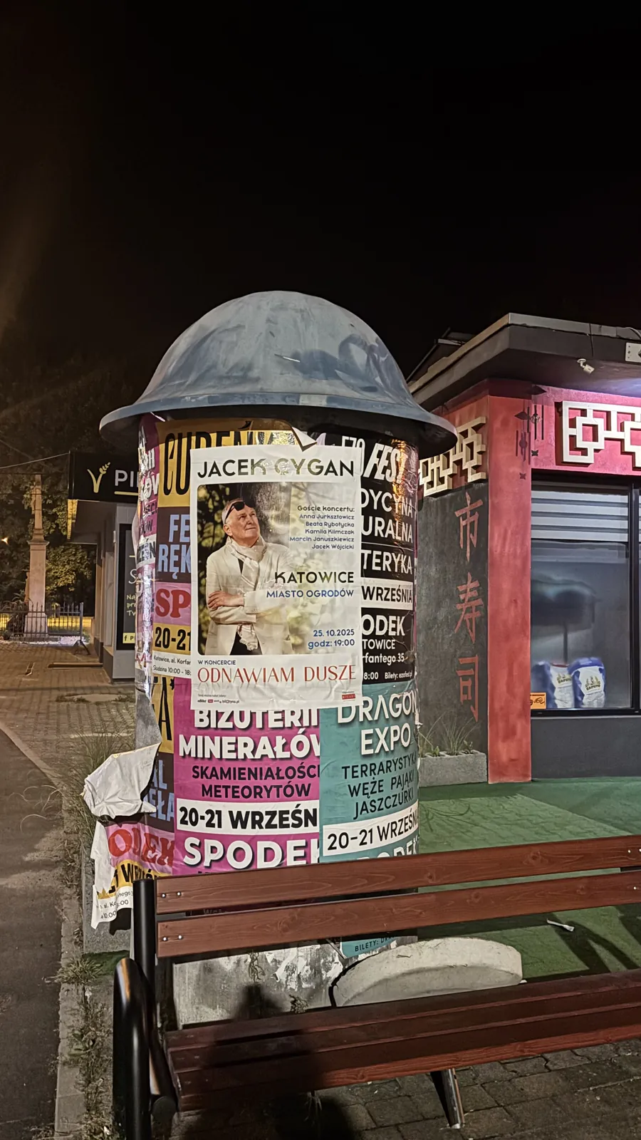 Plakatowanie Katowice - realizacja: koncert Jacka Cygana