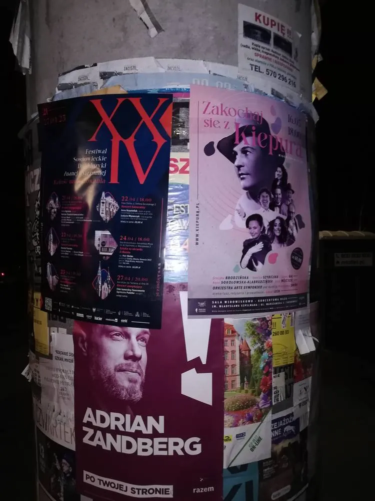 Plakatowanie Sosnowiec - realizacja: XXIV Festiwal Sosnowieckie Dni Muzyki
