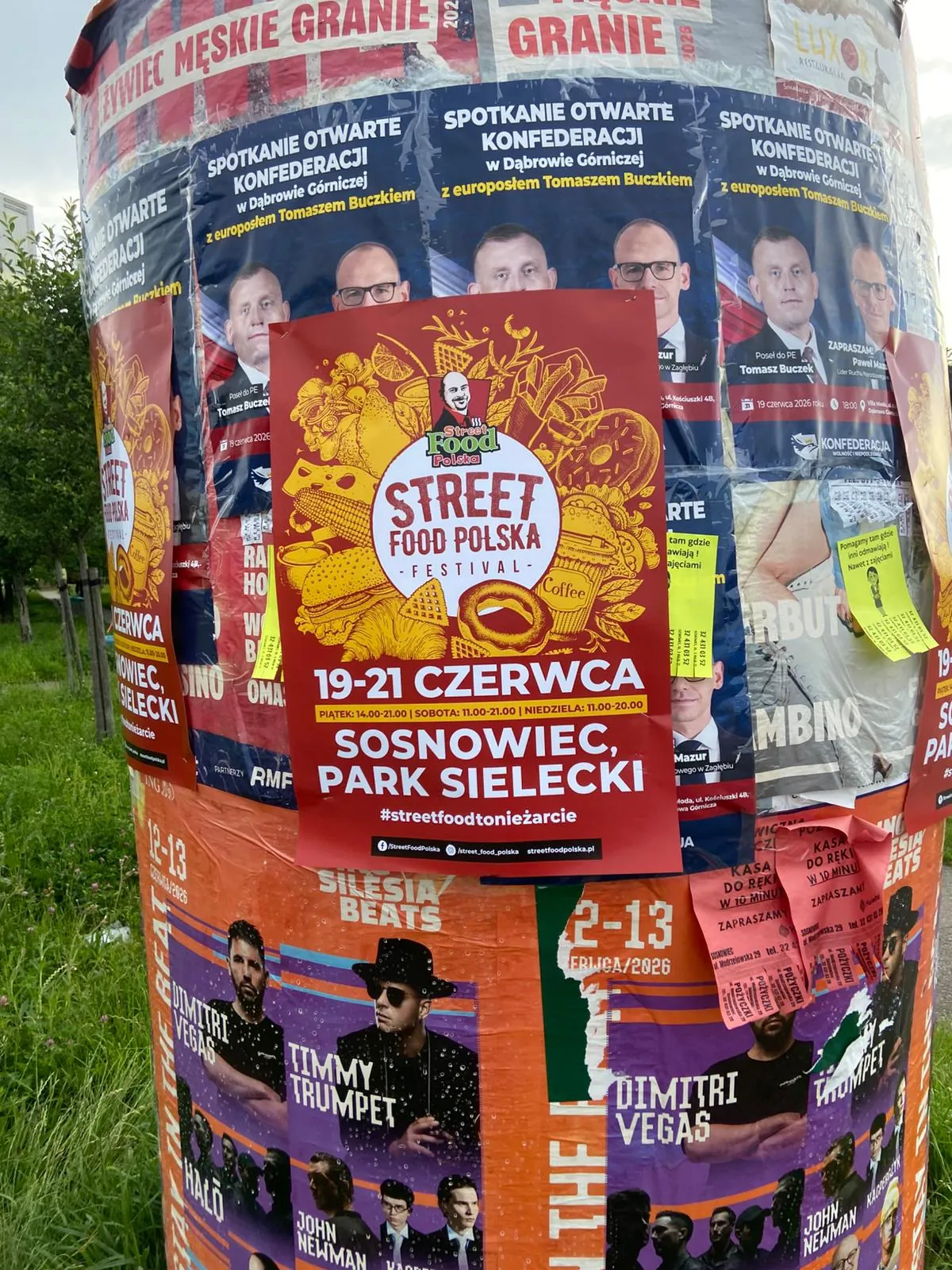Plakatowanie Sosnowiec - realizacja: Street Food Polska Festival