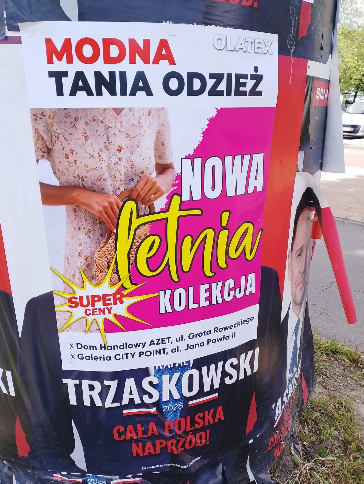 Plakatowanie Tychy - realizacja: OLATEX - modna tania odzież