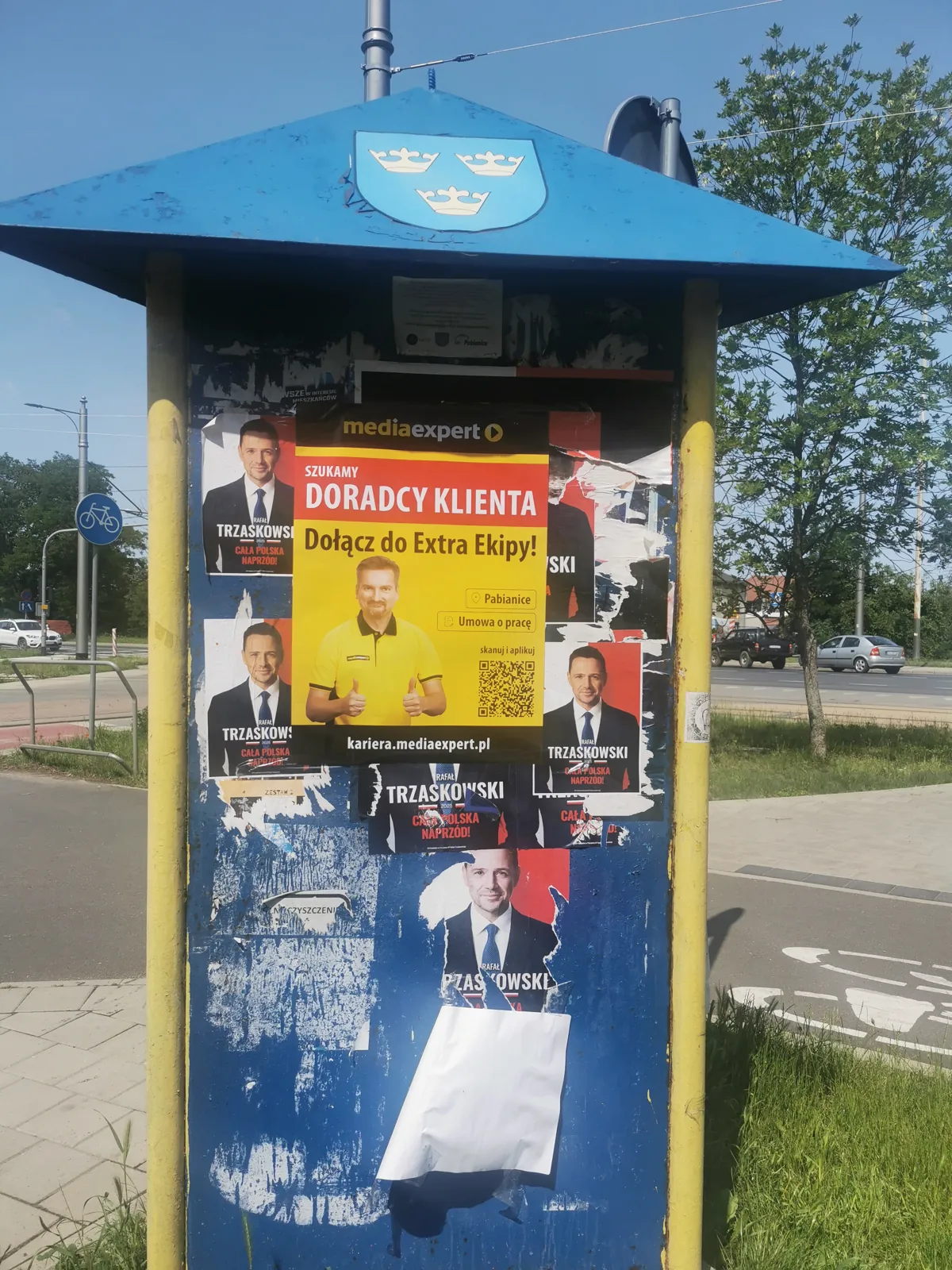 Plakatowanie Warszawa - realizacja: Media Expert - rekrutacja Doradcy Klienta