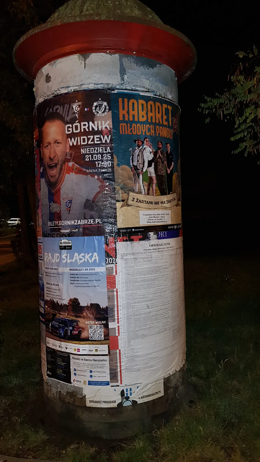 Plakatowanie Zabrze - realizacja: Kabaret HABAKE 'Górnik Widzew'